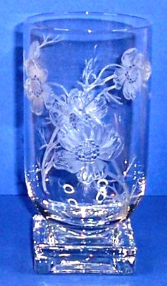 Cambridge #3797 Square Tumbler w/ Magnolia Etch