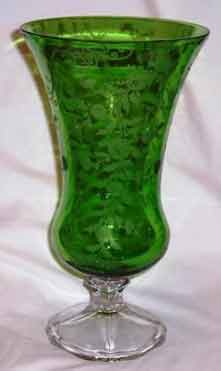 Cambridge #1299  Vase with Elaine Etch