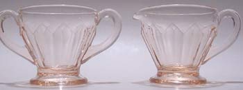 Cambridge #3300 Moderne Individual Cream and Sugar