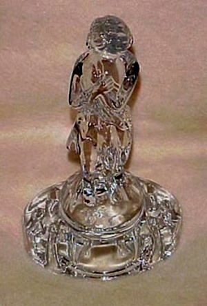 Cambridge # 849 Draped Lady Flower Holder w/ Oval Base