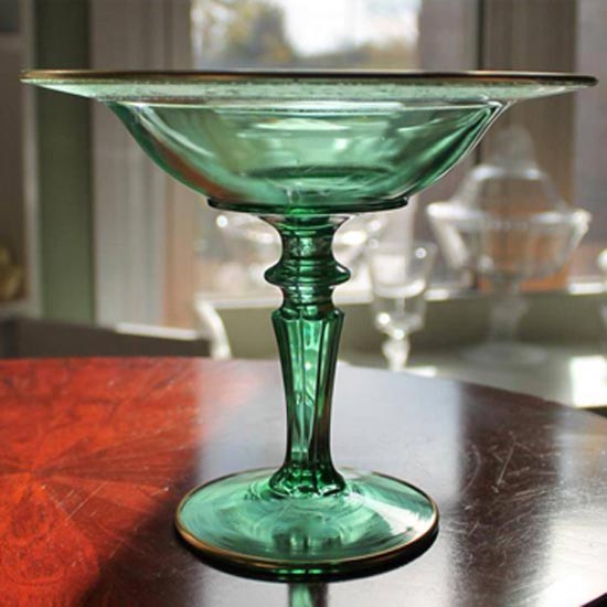 Central #2005 Compote w/ Unknown Etched Band