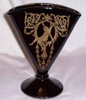 Central Fan Vase w/ Morgan Etch