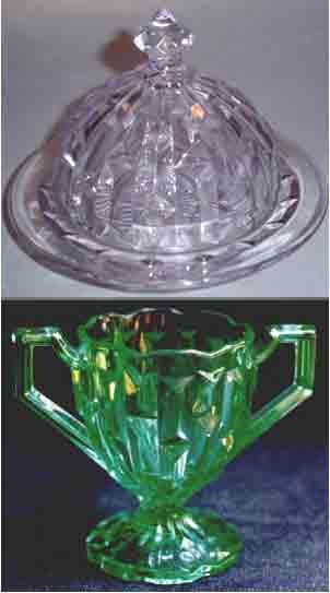 Central #2010 Frances Butter Dish and Sugar