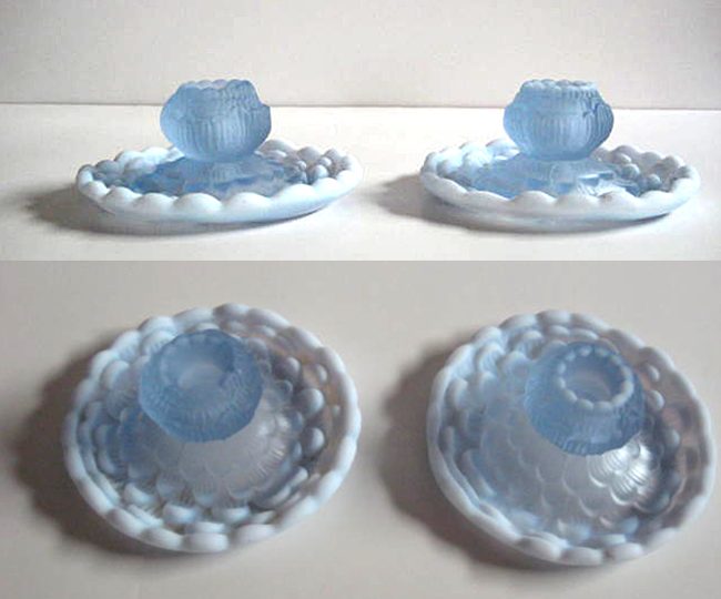 Duncan & Miller # 128 Chrysanthemum Candleholders