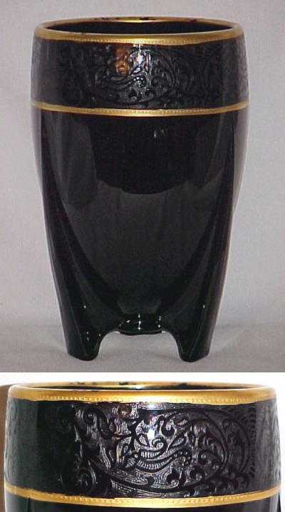 Duncan & Miller #  12 Vase w/ Lotus #0889GB Etch