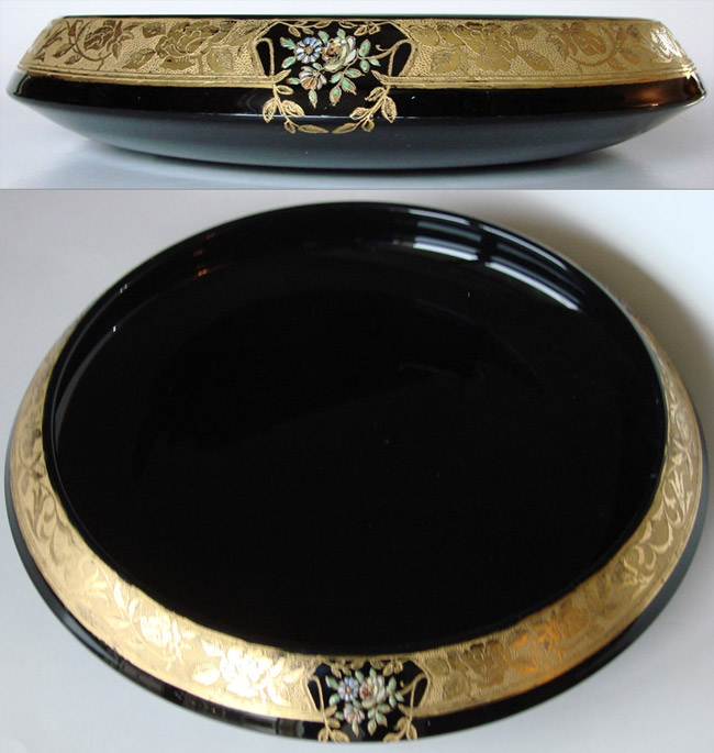 Duncan & Miller #  30 "Lily Pan" w/ Unknown Gold & Enamel Decoration