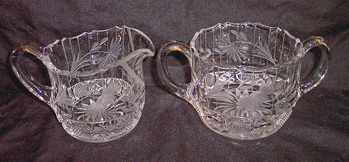 Duncan & Miller #  86 Cream & Sugar w/ Cutting