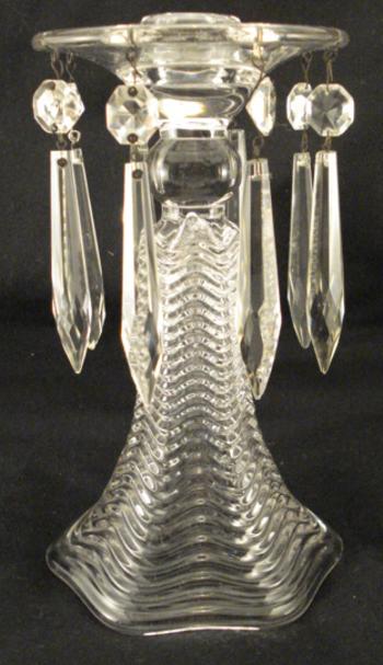 Duncan & Miller # 112 Caribbean Tall Candleholder w/ Prisms