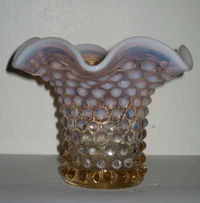 Duncan & Miller # 118 Hobnail Crimped Vase