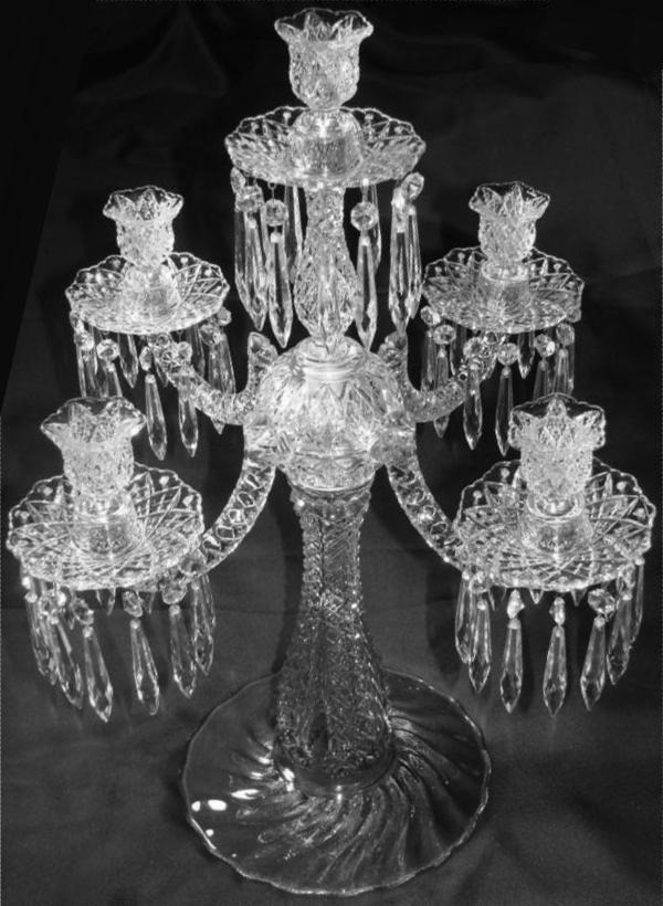 Duncan & Miller #   2 Early American Sandwich Five Light Candelabrum