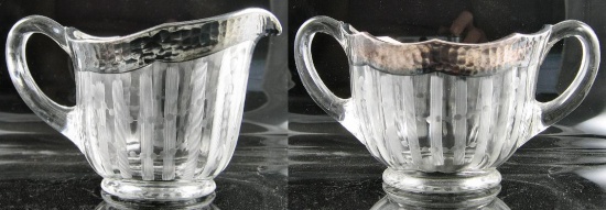 Duncan & Miller #  91 Cream & Sugar w/ Sterling Rim