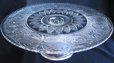 Duncan & Miller #  41 Early American Sandwich Footed Cake Salver