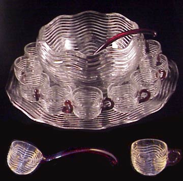 Duncan & Miller # 112 Carribbean Punch Bowl Set