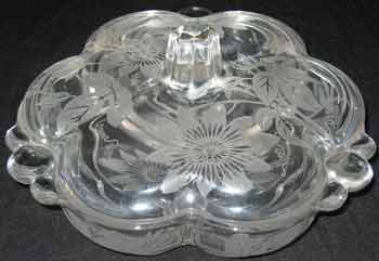 Duncan & Miller # 115 Canterbury Candy with Passion Flower Etch