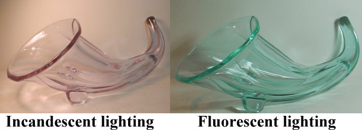 Duncan & Miller # 121 Shape 2 Cornucopia Dichroic Color Changes