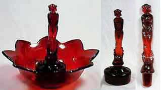 Fenton # 848 Bowl and #1645 Nymph (September Morn)