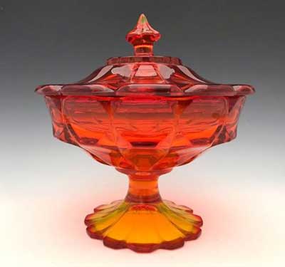 Fenton #8386 Valencia Footed Candy Box