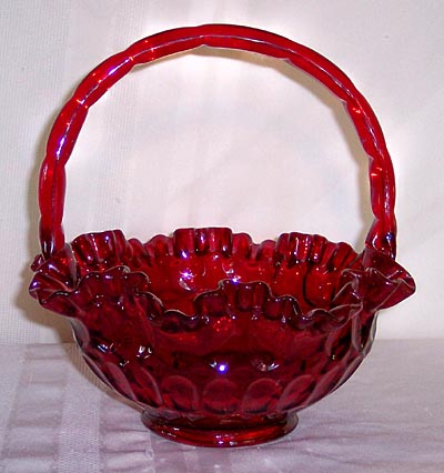 Fenton #4438 Thumbprint Basket