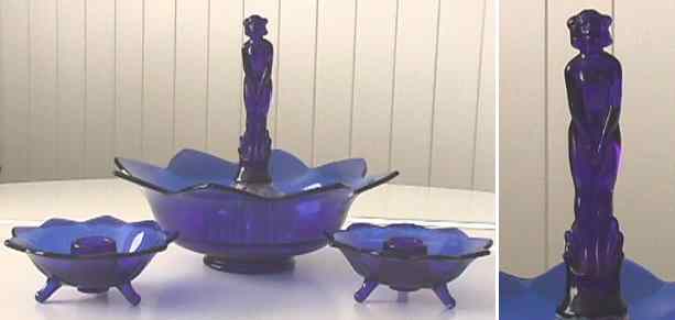 Fenton # 848 Console Set with #1645 Nymph (September Morn)