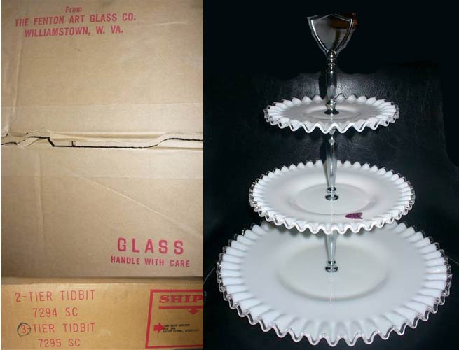 Fenton #7295 Silvercrest Three Tiered Tidbit