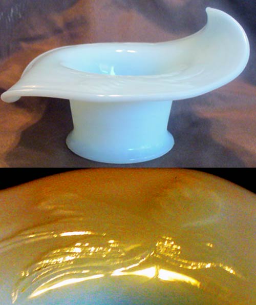 Fenton Vase with Molded Bird