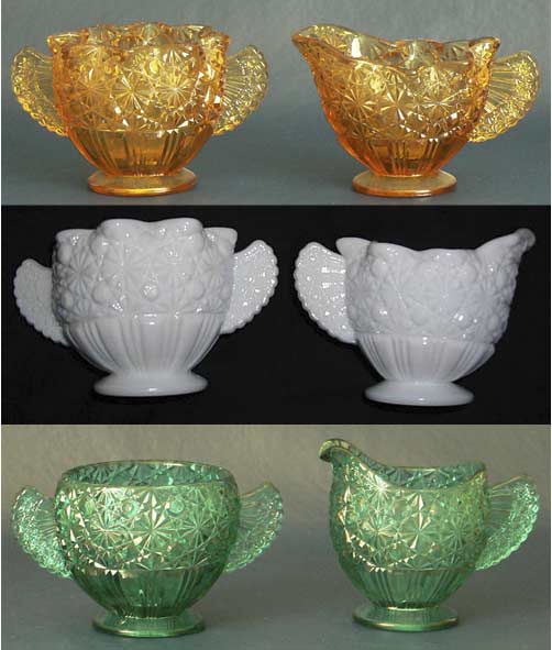 Fenton #1903 Daisy and Button Cream and Sugars