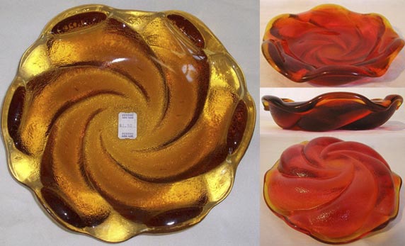 Fenton #9176 Swirl Ashtray