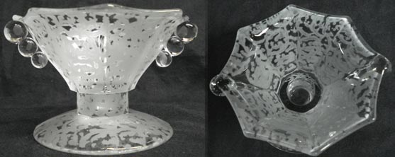 Fenton # 349 Candlestick with Ming Etch