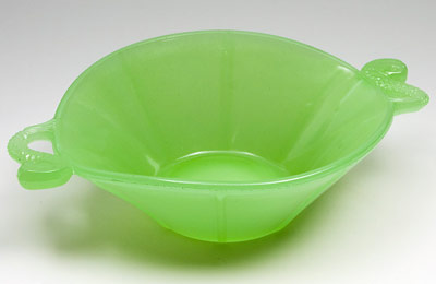Fenton #1621 Bonbon with Dolphin Handles