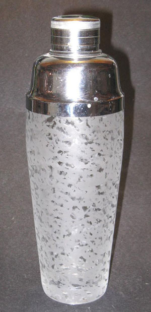 Fenton #  33 Cocktail Shaker with Ming Etch