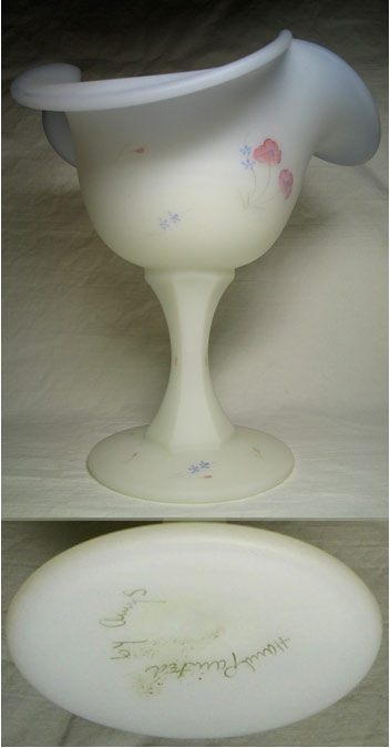 Fenton #1628 Meadow Blooms Compote