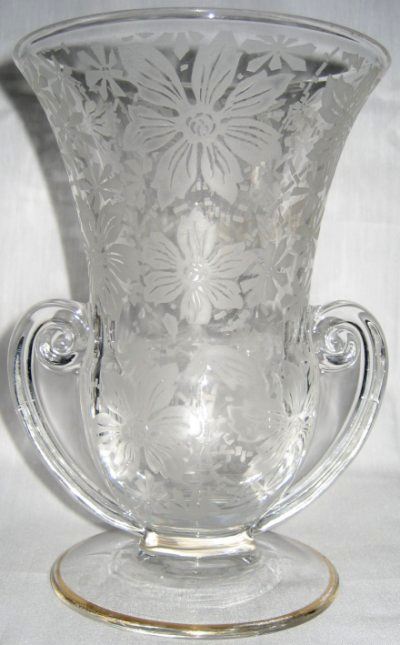 Fostoria #2467 Vase w/ #514 Etch