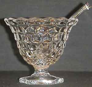 Fostoria #2056 American Footed Mayonnaise and Ladle
