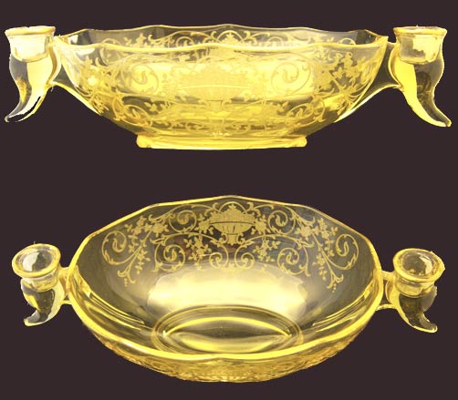 Fostoria #2415 Combination Bowl  with Firenze Dec 502