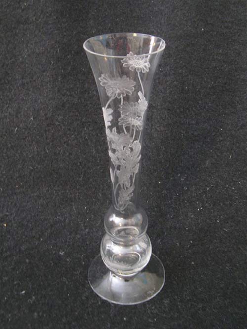 Fostoria #5092 Bud Vase w/ #324 Daisy Etch