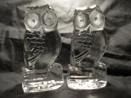 Fostoria #2615 Owl Bookends