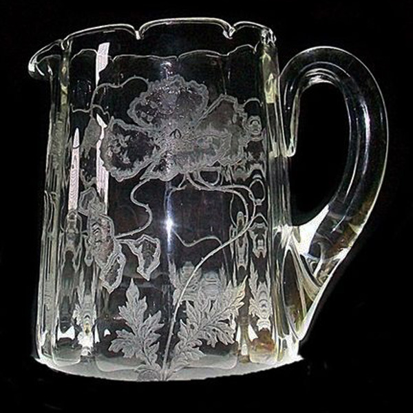 Fostoria # 318/7 Jug w/ #231 Poupee Etch