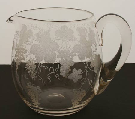 Fostoria # 303 Jug with #227 New Vintage Etch