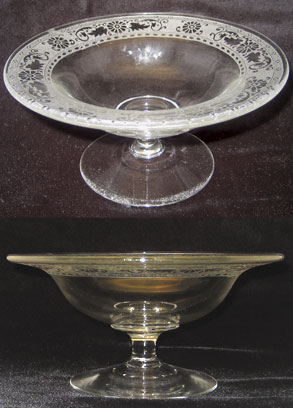 Fostoria #2315  Mayonnaise or Grapefruit with #274 Seville Etch