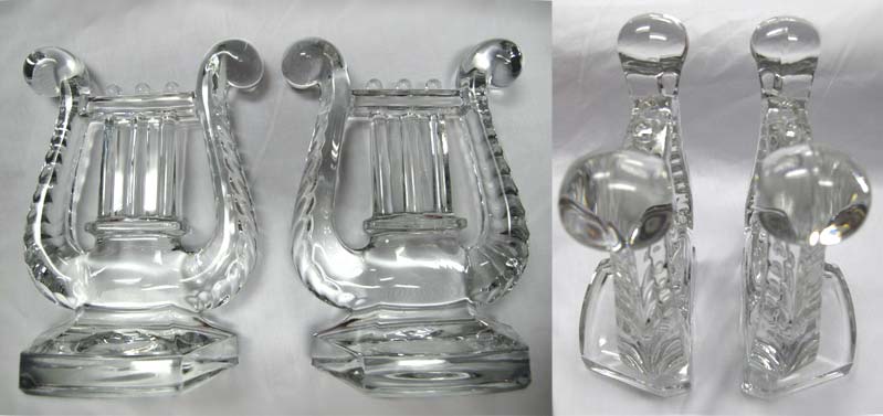 Fostoria #2601 Lyre Bookends