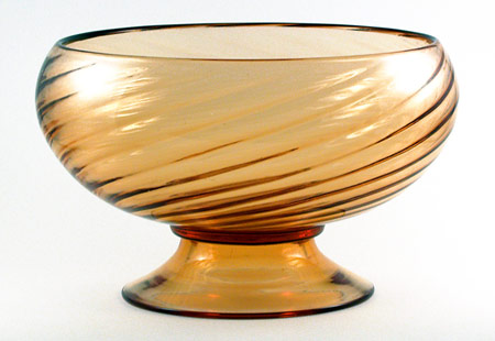 Fostoria #2315 Spiral Optic Footed Bowl