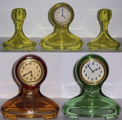 Fostoria #2299 St Alexis Clock Console Set