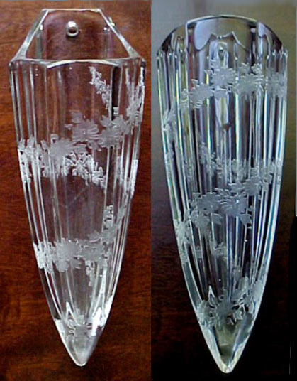 Fostoria #1681 Wall Vase w/ C-2 Etch