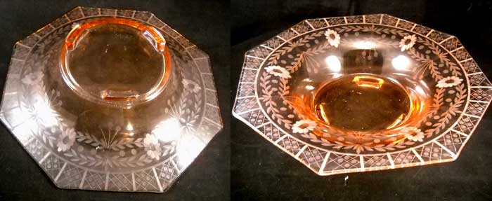 Fostoria #2342 Bowl with Unknown Cutting
