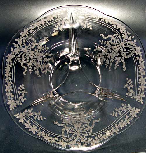 Fostoria #2394 Bowl with June Etching