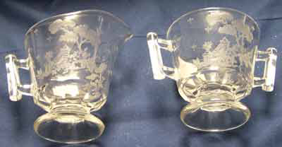 Fostoria #2574 Raleigh Cream and Sugar