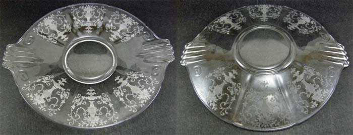 Fostoria #2470 Cake Plate with #311 Florentine Etch
