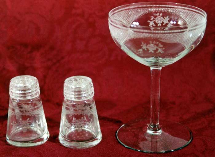 Fostoria # 661 Stem and #2235 F. G. T.  Salt and Pepper