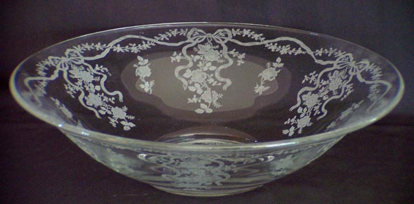 Fostoria #2375 Bowl with # 341 Romance Etch