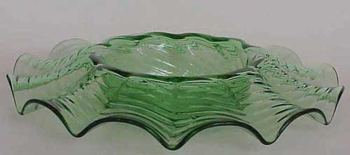 Fostoria #2393 Crimped Spiral Optic Console